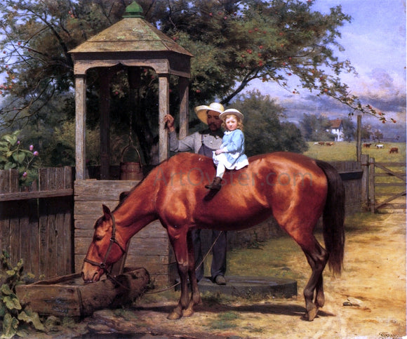  Seymour Joseph Guy A Watering Trough - Art Print