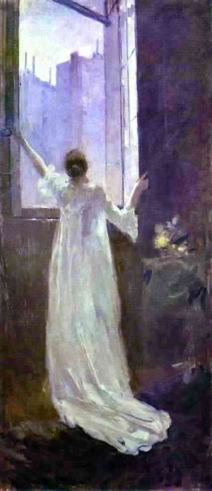  Constantin Alexeevich Korovin At the Window - Art Print