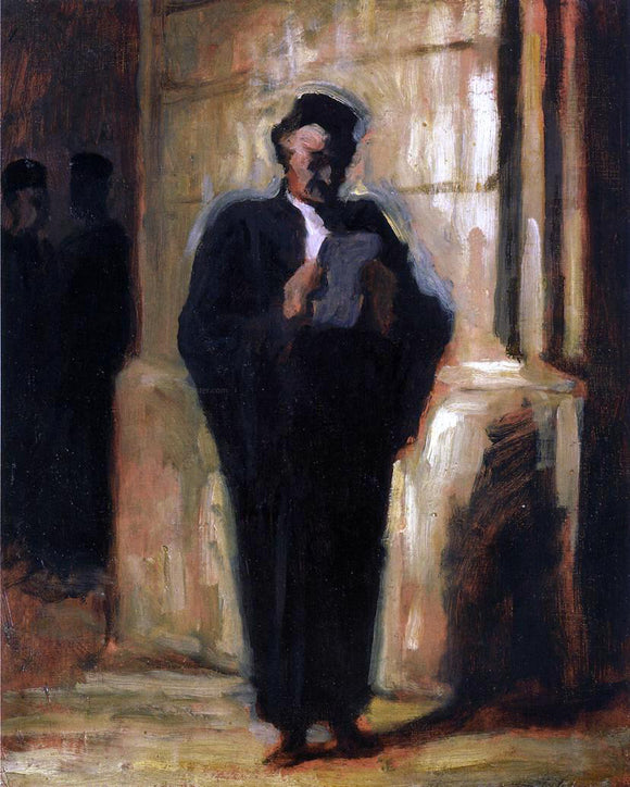  Honore Daumier Attorney Reading - Art Print