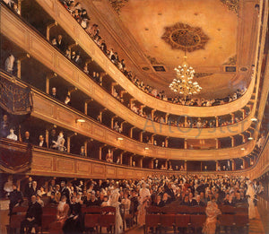  Gustav Klimt Auditorium in the Old Burgtheater, Vienna - Art Print