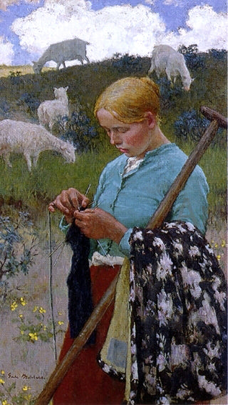  Gari Melchers Audrey the Shepherd Lass - Art Print