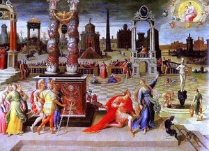  Antoine Caron Augustus and the Sibyl - Art Print