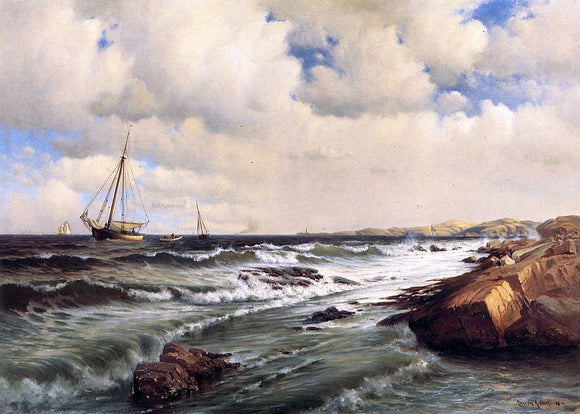  Francis A Silva Autumn Afternoon on the New England Coast - Art Print