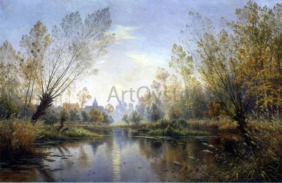  Armand Guery Autumn Evening (also known as Moonrise over the Suippe) - Art Print