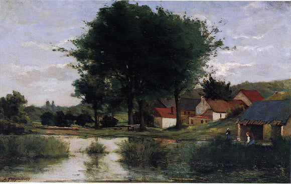  Paul Gauguin Autumn Landscape (also known as Farm and Pond) - Art Print