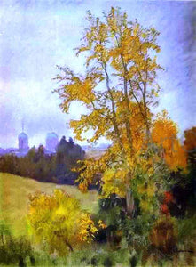  Isaac Ilich Levitan Autumn Landscape with a Church - Art Print
