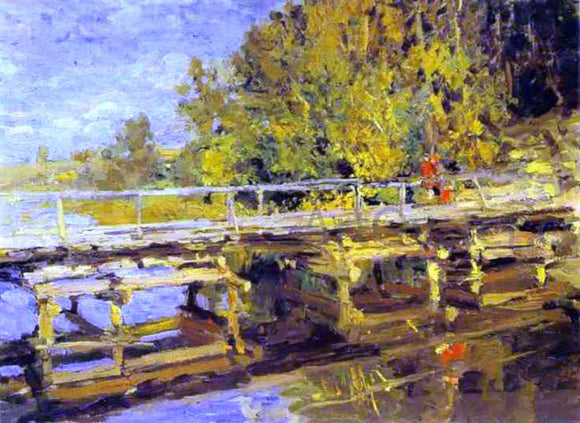  Constantin Alexeevich Korovin Autumn On Bridge - Art Print