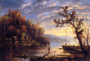  Marie-Francois-Regis Gignoux Autumn on the Hudson - Art Print