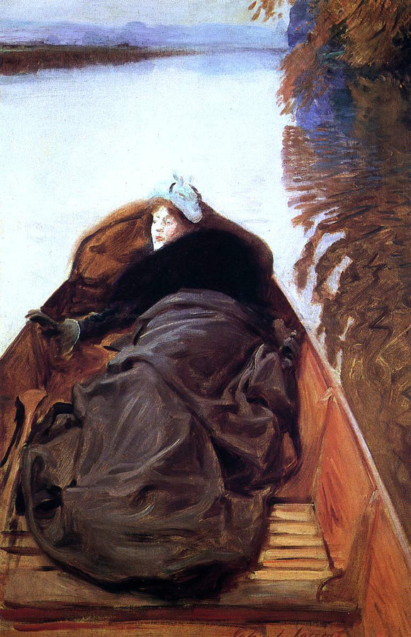  John Singer Sargent Autumn on the River (also known as Miss Violet Sargent) - Art Print
