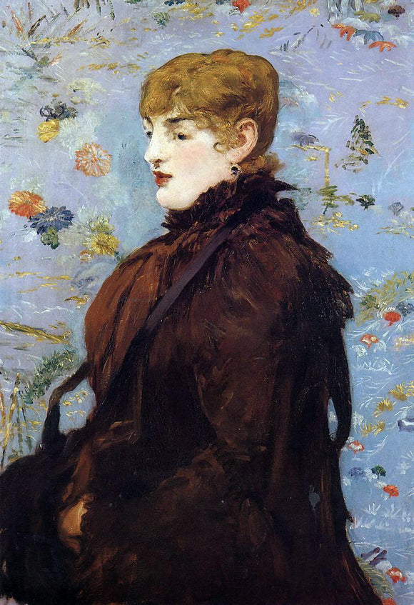  Edouard Manet Autumn, Portait of Mery Laurent in a Brown Fur Cape - Art Print
