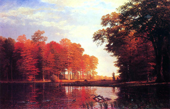  Albert Bierstadt Autumn Woods - Art Print