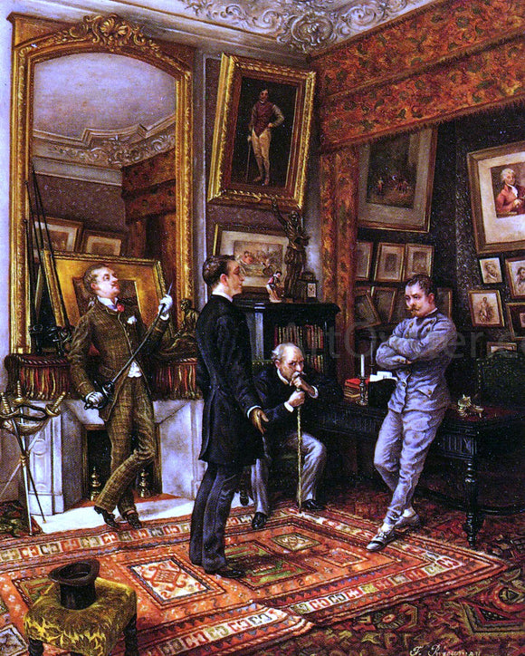  Frederic Regamey Avant Le Duel, Jeune Homme Chez Le Maitre D'Armes - Art Print