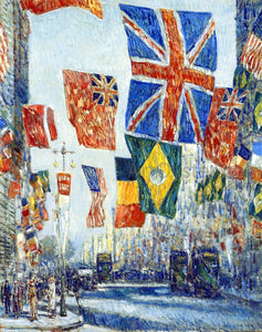  Frederick Childe Hassam Avenue of the Allies, Great Britain, 1918 - Art Print