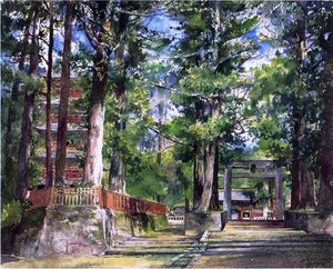  John La Farge Avenue to the Temple of Iyeyasu, Nikko, Mid-Day Study - Art Print