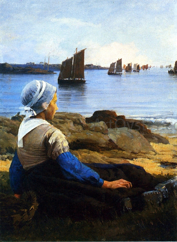  Edward E Simmons Awaiting His Return - Art Print