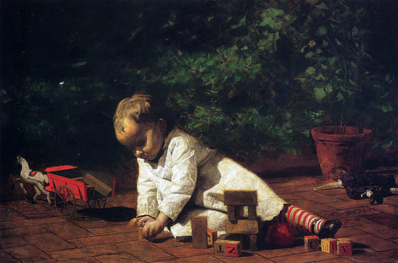  Thomas Eakins Baby at Play - Art Print