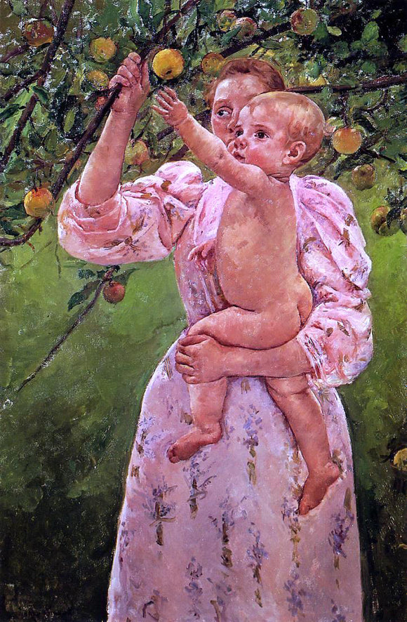  Mary Cassatt Baby Reaching for an Apple (also known as Child Picking Fruit) - Art Print
