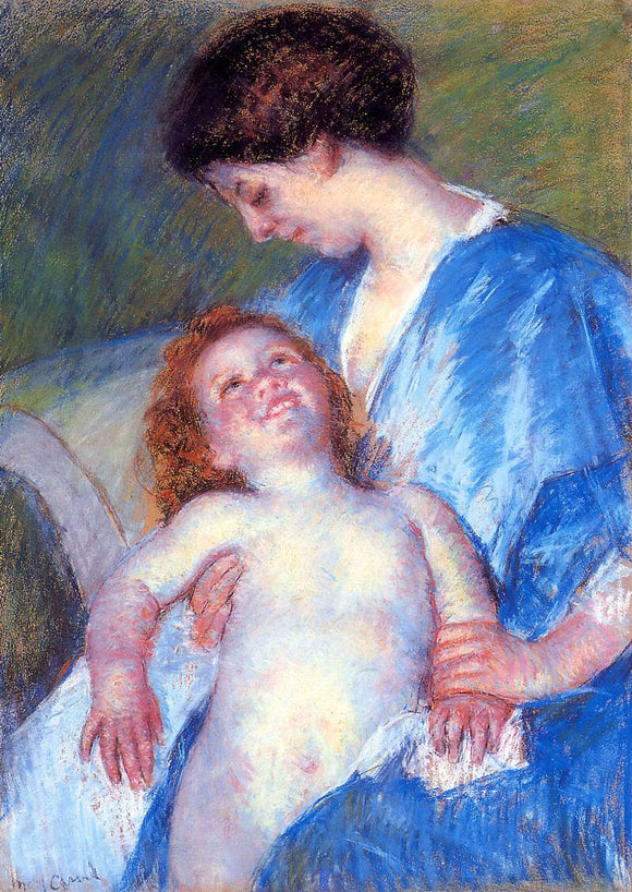  Mary Cassatt Baby Smiling up at Her Mother - Art Print