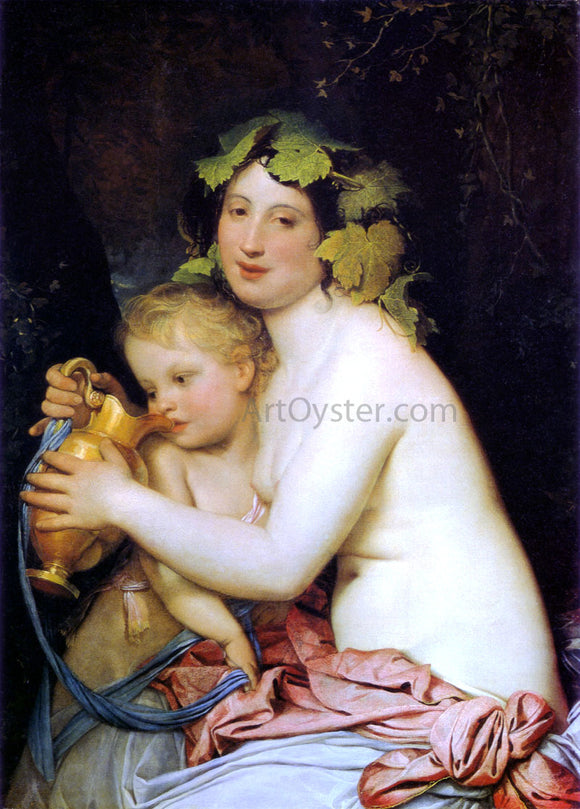  Fyodor Bruni Bacchant Giving Cupid a Drink - Art Print