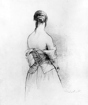  Shepard Alonzo Mount Back of a Woman (from McGuire Scrapbook) - Art Print