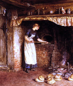  Helen Allingham Baking Bread - Art Print