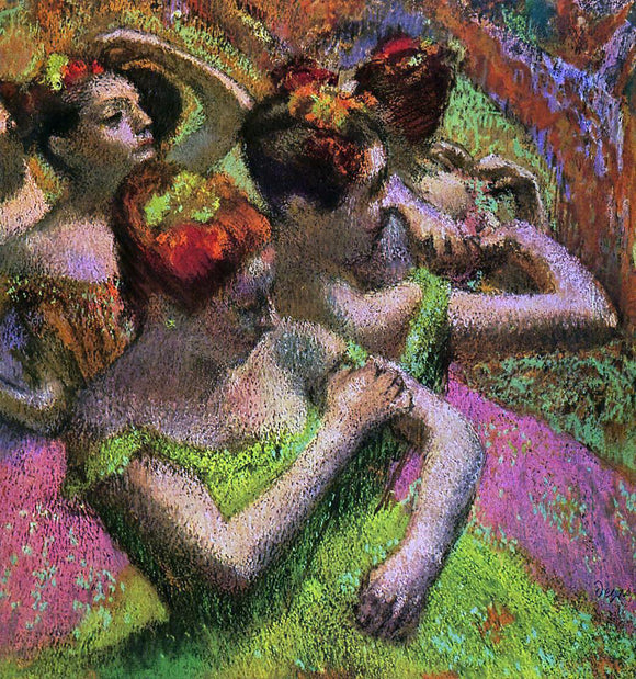  Edgar Degas Ballerinas Adjusting Their Dresses - Art Print