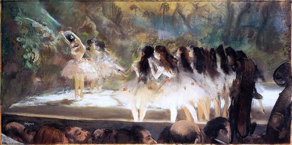  Edgar Degas Ballet at the Paris Opers - Art Print