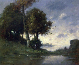  Paul Desire Trouillebert Banks of the Marne, Near Angers - Art Print