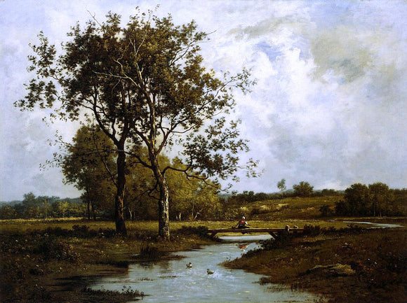  Leon Richet Banks of the River - Art Print