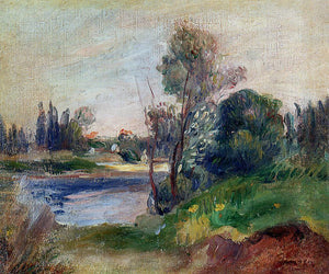  Pierre Auguste Renoir Banks of the River - Art Print