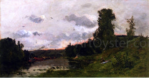  Hippolyte Camille Delpy Banks of the Seine - Art Print