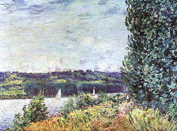  Alfred Sisley Banks of the Seine, Wind Blowing - Art Print