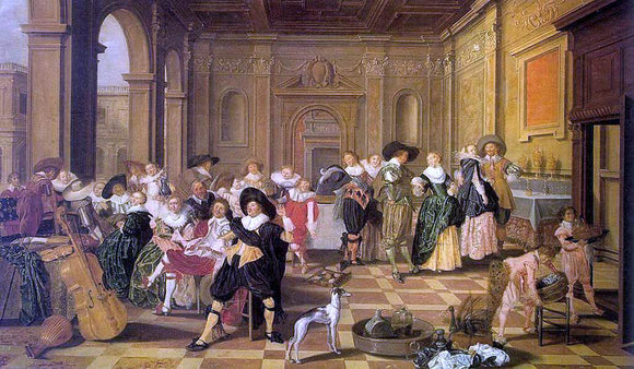  Dirck Hals Banquet Scene in a Renaissance Hall - Art Print
