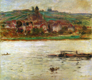  Claude Oscar Monet Barge on the Seine at Vertheuil (also known as Vetheuil) - Art Print