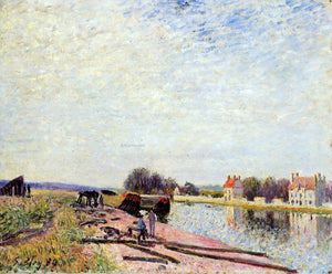  Alfred Sisley Barges on the Loing, Saint-Mammes - Art Print