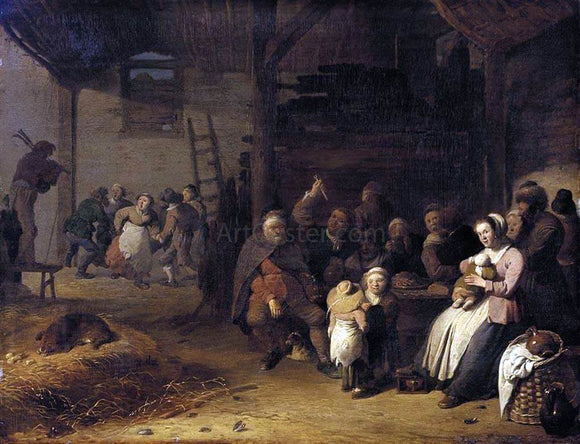  Pieter De Bloot Barn Interior - Art Print