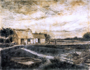  Vincent Van Gogh The Barn with Moss-Covered Roof - Art Print