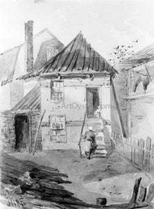  John Mackie Falconer Barracks at Fort Pitt (from Cropsey Album) - Art Print