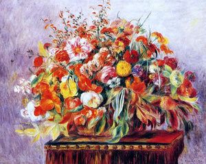  Pierre Auguste Renoir Basket of Flowers - Art Print