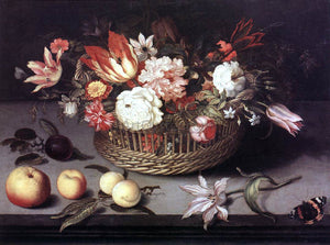  Johannes Bosschaert Basket of Flowers - Art Print