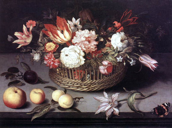  Johannes Bosschaert Basket of Flowers - Art Print