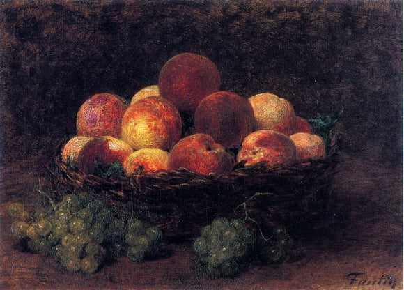  Henri Fantin-Latour Basket of Peaches - Art Print