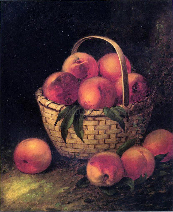  Thomas Addison Richards Basket of Peaches - Art Print