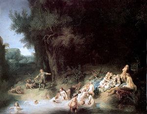  Rembrandt Van Rijn Bath of Diana with Nymphs and Story of Actaeon and Calisto - Art Print