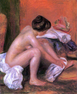  Pierre Auguste Renoir Bather Drying Her Feet - Art Print