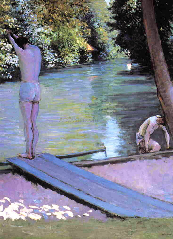  Gustave Caillebotte Bather Preparing to Dive, Banks of the Yerres - Art Print