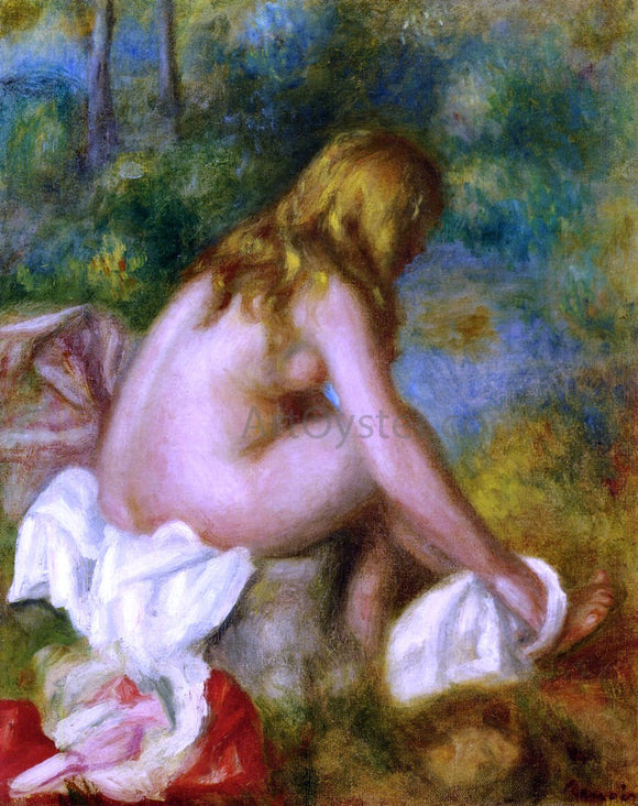  Pierre Auguste Renoir A Bather, Seated Nude - Art Print