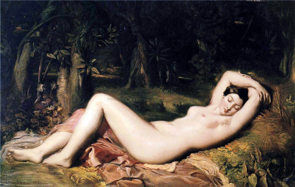  Theodore Chasseriau A Bather Sleeping Near a Spring - Art Print