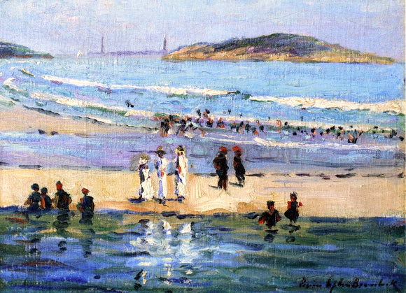  Louise Upton Brumback Bathers Along the Shore - Art Print