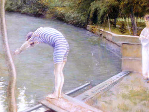  Gustave Caillebotte Bathers, Banks of the Yerres - Art Print